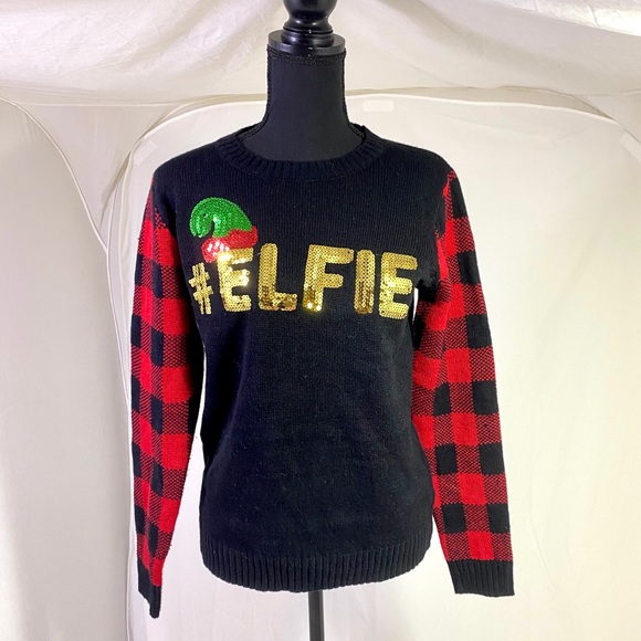 ELFIE Christmas Holiday Ugly Sweater Size Small - Picture 3 of 6